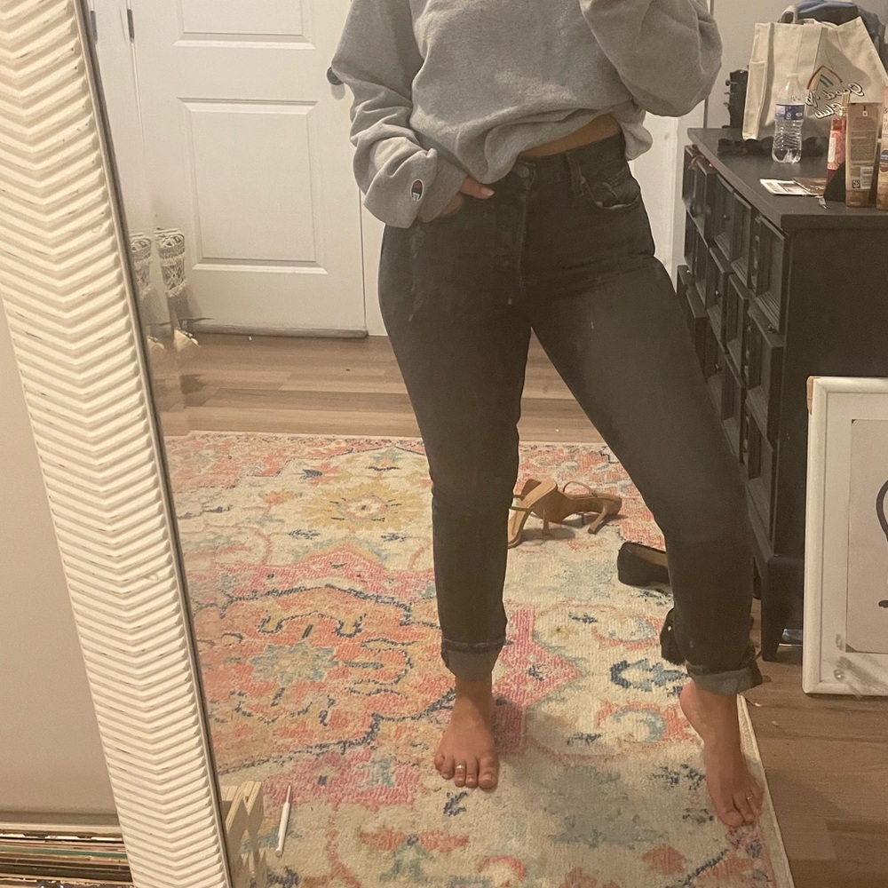 Gray Levi’s 501s